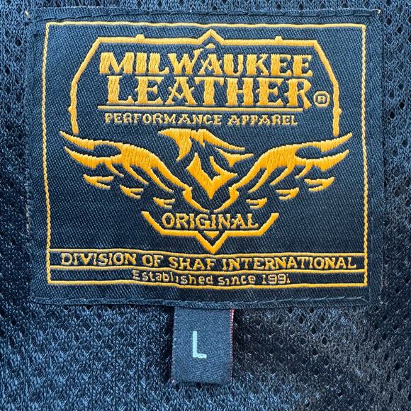NWT Milwaukee Leathers MLL4545 Black leather Classic 4 snap vest - Picture 3 of 8